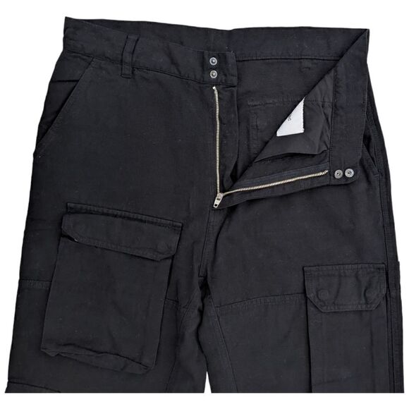 Ronning London Streetwear Military Everyday Utility Cargo Cotton Pant Black 30 - Picture 3 of 6